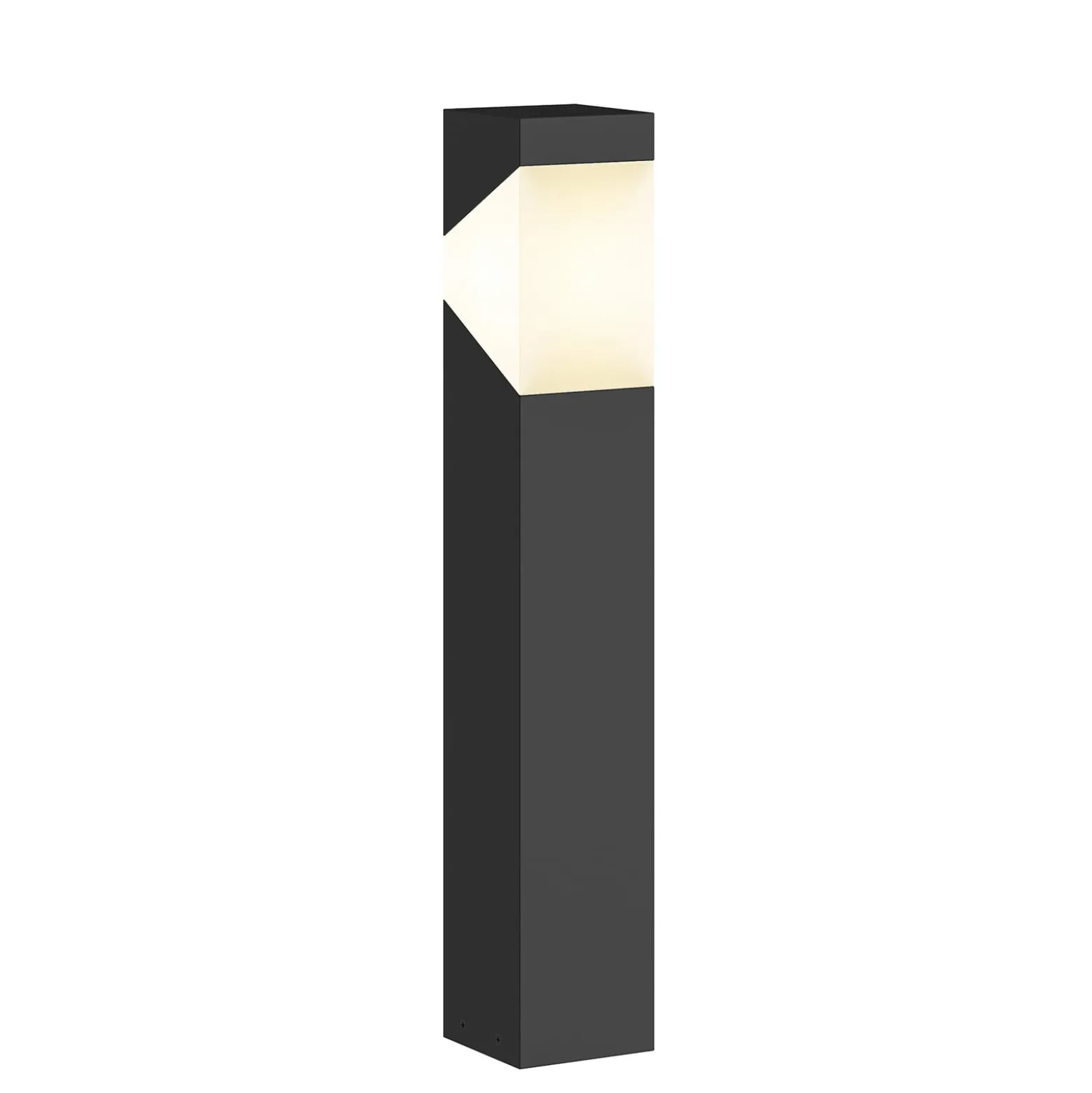 Lucande Kiran jalustavalaisin, 60 cm, harmaa, metalli, IP44, E27