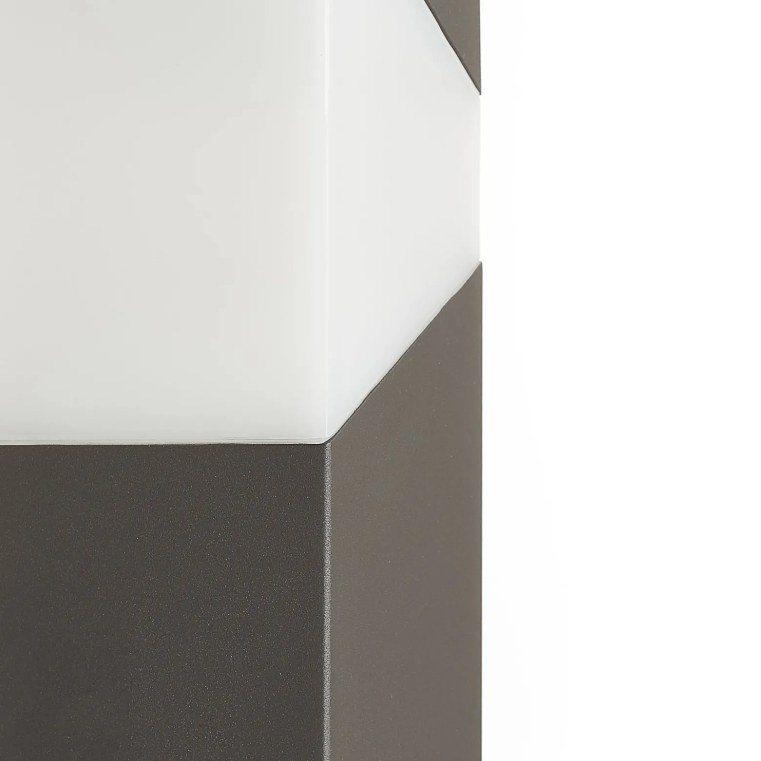 Lucande Kiran polkuvalaisin, 100 cm, harmaa, metalli, IP44, E27