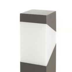 Lucande Kiran polkuvalaisin, 100 cm, harmaa, metalli, IP44, E27