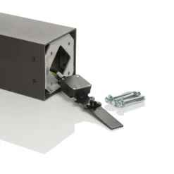 Lucande Kiran polkuvalaisin, 100 cm, harmaa, metalli, IP44, E27