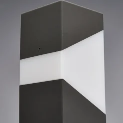 Lucande Kiran polkuvalaisin, 100 cm, harmaa, metalli, IP44, E27