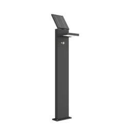 Lucande LED-aurinkoaaltolamppu Silvan, 100cm, anturilla, antrasiittia