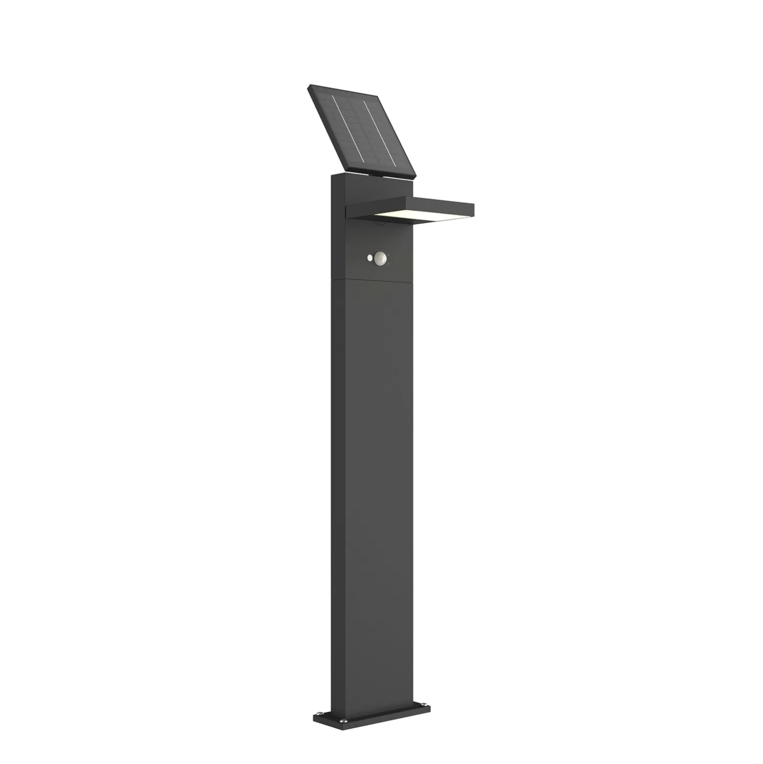 Lucande LED-aurinkoaaltolamppu Silvan, 100cm, anturilla, antrasiittia