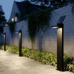 Lucande LED-aurinkoaaltolamppu Silvan, 100cm, anturilla, antrasiittia