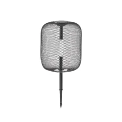 Lucande LED-aurinkokäyttöinen maakiinnitteinen valaisin Faylen, musta, IP65
