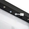 Lucande LED-aurinkopöytävalaisin Tilena, kulmikas, musta, himmennettävä