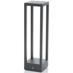 Lucande LED-jalustavalaisin Carlota, 50 cm, antrasiitti, alumiini