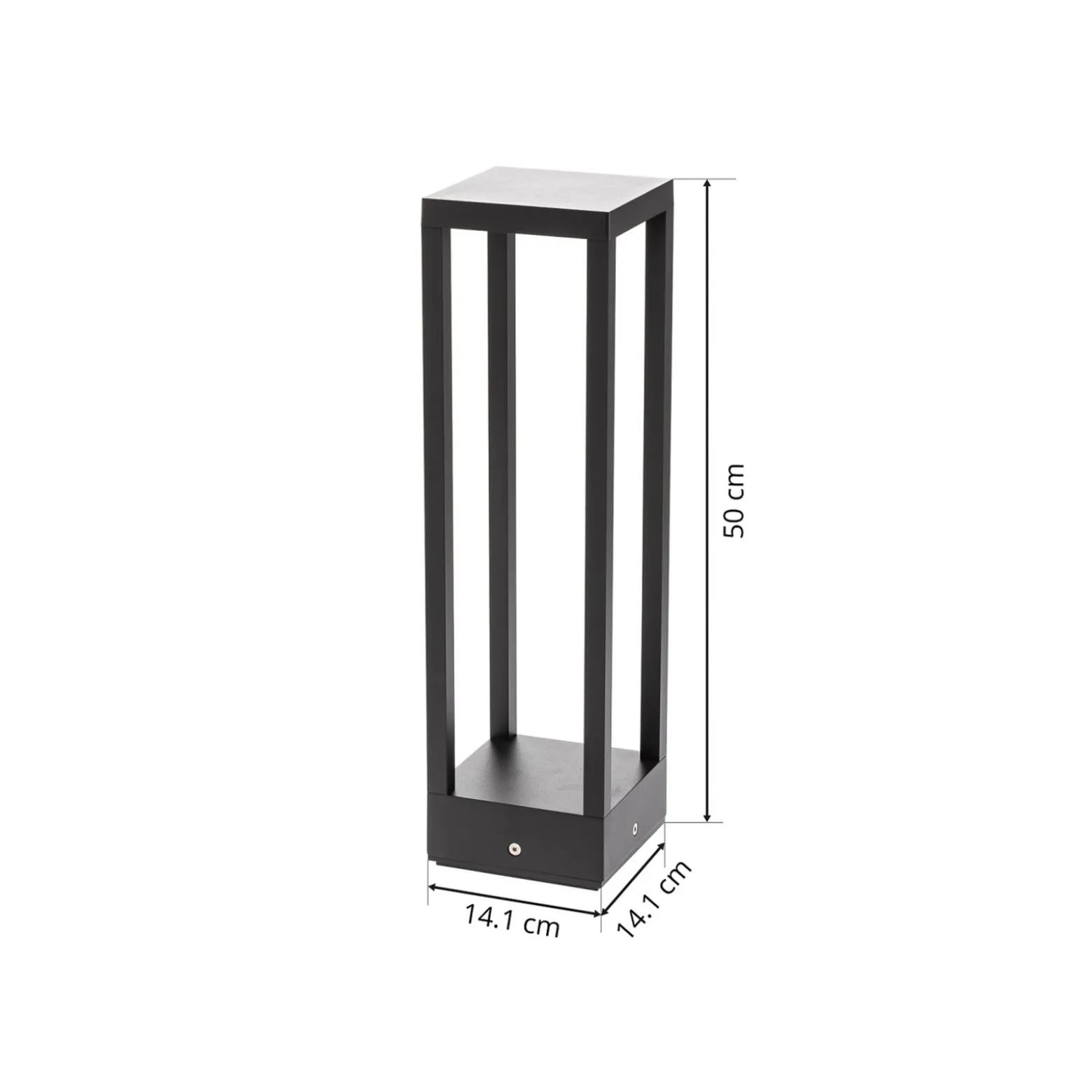 Lucande LED-jalustavalaisin Carlota, 50 cm, antrasiitti, alumiini