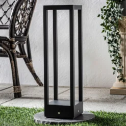 Lucande LED-jalustavalaisin Carlota, 50 cm, antrasiitti, alumiini