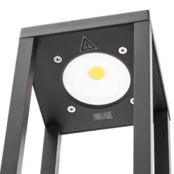 Lucande LED-jalustavalaisin Carlota, 50 cm, antrasiitti, alumiini