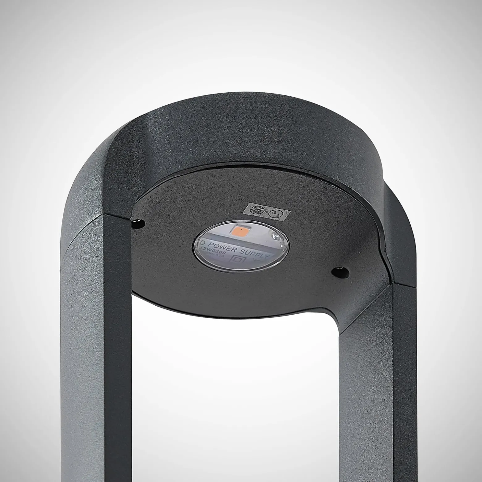 Lucande LED-jalustavalaisin Habsa, 30 cm, antrasiitti, metallia