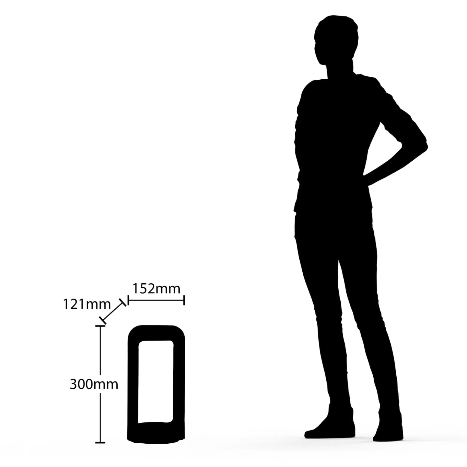 Lucande LED-jalustavalaisin Habsa, 30 cm, antrasiitti, metallia