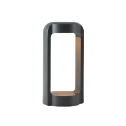 Lucande LED-jalustavalaisin Habsa, 30 cm, antrasiitti, metallia