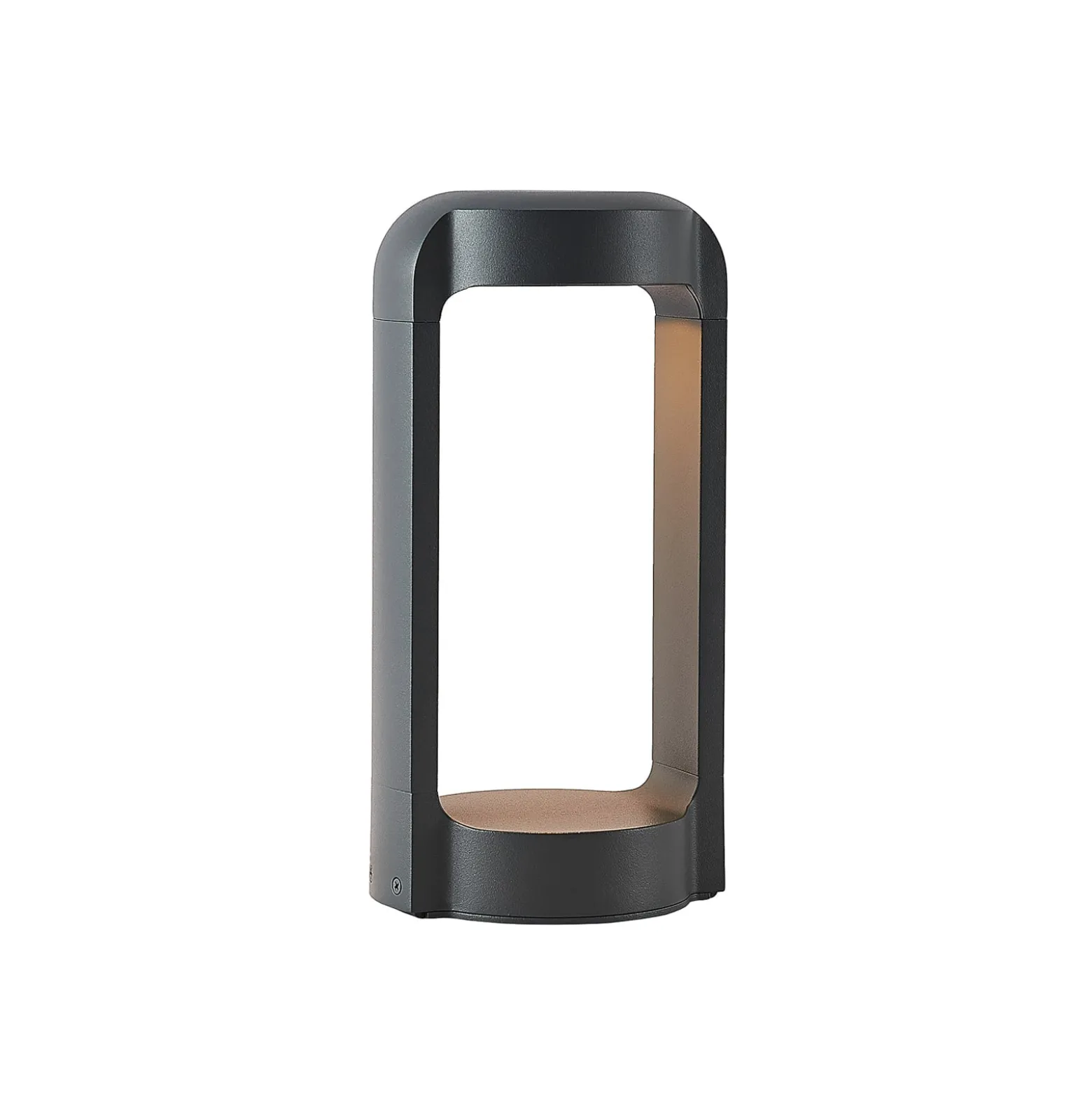 Lucande LED-jalustavalaisin Habsa, 30 cm, antrasiitti, metallia
