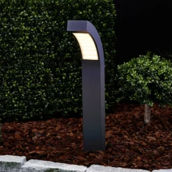Lucande LED-jalustavalaisin Lennik, 60 cm, antrasiitti, metallia