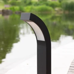 Lucande LED-jalustavalaisin Lennik, 60 cm, antrasiitti, metallia