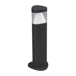 Lucande LED-jalustavalaisin Milou, korkeus 30 cm, antrasiitti, alumiini