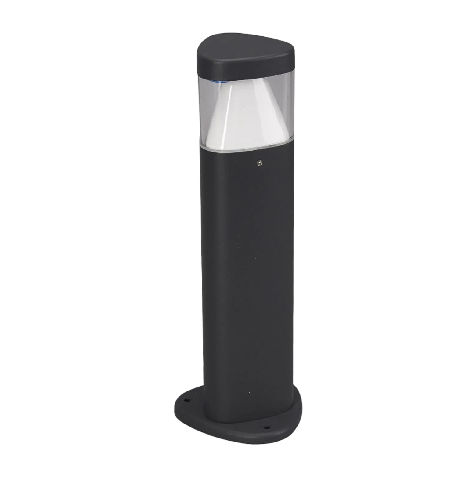 Lucande LED-jalustavalaisin Milou, korkeus 30 cm, antrasiitti, alumiini