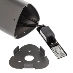 Lucande LED jalustavalaisin Pirron, 50 cm, kolmion muotoinen, IP54