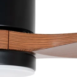 Lucande LED-kattotuuletin Brinia, halkaisija 132 cm, puu, CCT