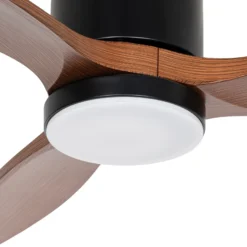 Lucande LED-kattotuuletin Brinia, halkaisija 132 cm, puu, CCT