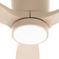 Lucande LED-kattotuuletin Sorin, beige, DC, hiljainen, IP44