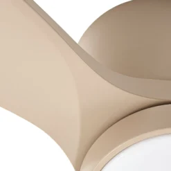 Lucande LED-kattotuuletin Sorin, beige, DC, hiljainen, IP44