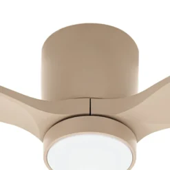 Lucande LED-kattotuuletin Sorin, beige, DC, hiljainen, IP44