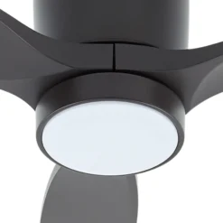 Lucande LED-kattotuuletin Sorin, musta, DC, hiljainen, IP44