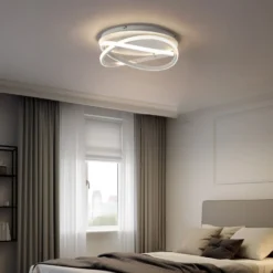 Lucande LED-kattovalaisin Aldric, valkoinen, alumiini, Ø 45 cm