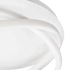 Lucande LED-kattovalaisin Aldric, valkoinen, alumiini, Ø 45 cm