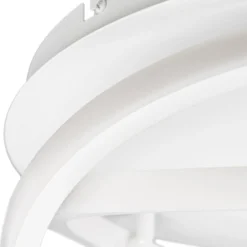 Lucande LED-kattovalaisin Aldric, valkoinen, alumiini, Ø 45 cm