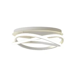 Lucande LED-kattovalaisin Aldric, valkoinen, alumiini, Ø 45 cm