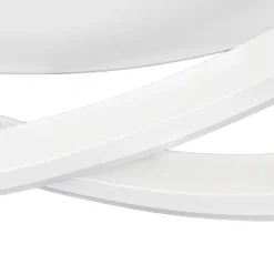 Lucande LED-kattovalaisin Aldric, valkoinen, alumiini, Ø 45 cm