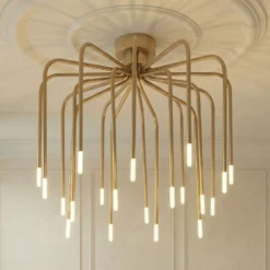 Lucande LED-kattovalaisin Ariadne, halkaisija 57 cm, mattakulta, 20 lamellia