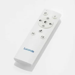 Lucande LED kattovalaisin Chariska, 95cm, musta, puu, CCT