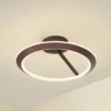 Lucande LED-kattovalaisin Eldra, kahvinruskea, Ø 55 cm, CCT