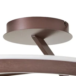 Lucande LED-kattovalaisin Eldra, kahvinruskea, Ø 55 cm, CCT