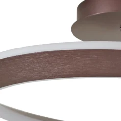 Lucande LED-kattovalaisin Eldra, kahvinruskea, Ø 55 cm, CCT