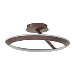 Lucande LED-kattovalaisin Eldra, kahvinruskea, Ø 55 cm, CCT