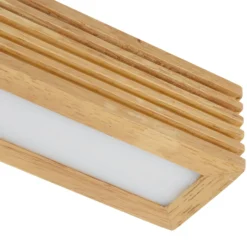 Lucande LED-kattovalaisin Emara, vaalea puu, tammi, himmennettävä