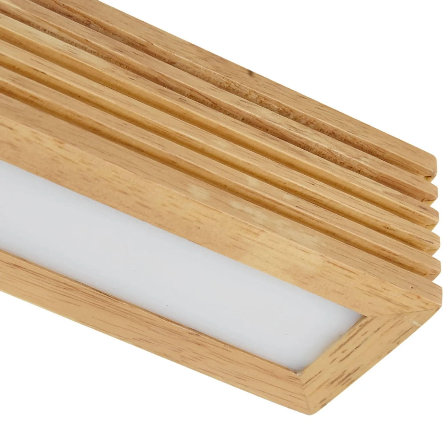 Lucande LED-kattovalaisin Emara, vaalea puu, tammi, himmennettävä