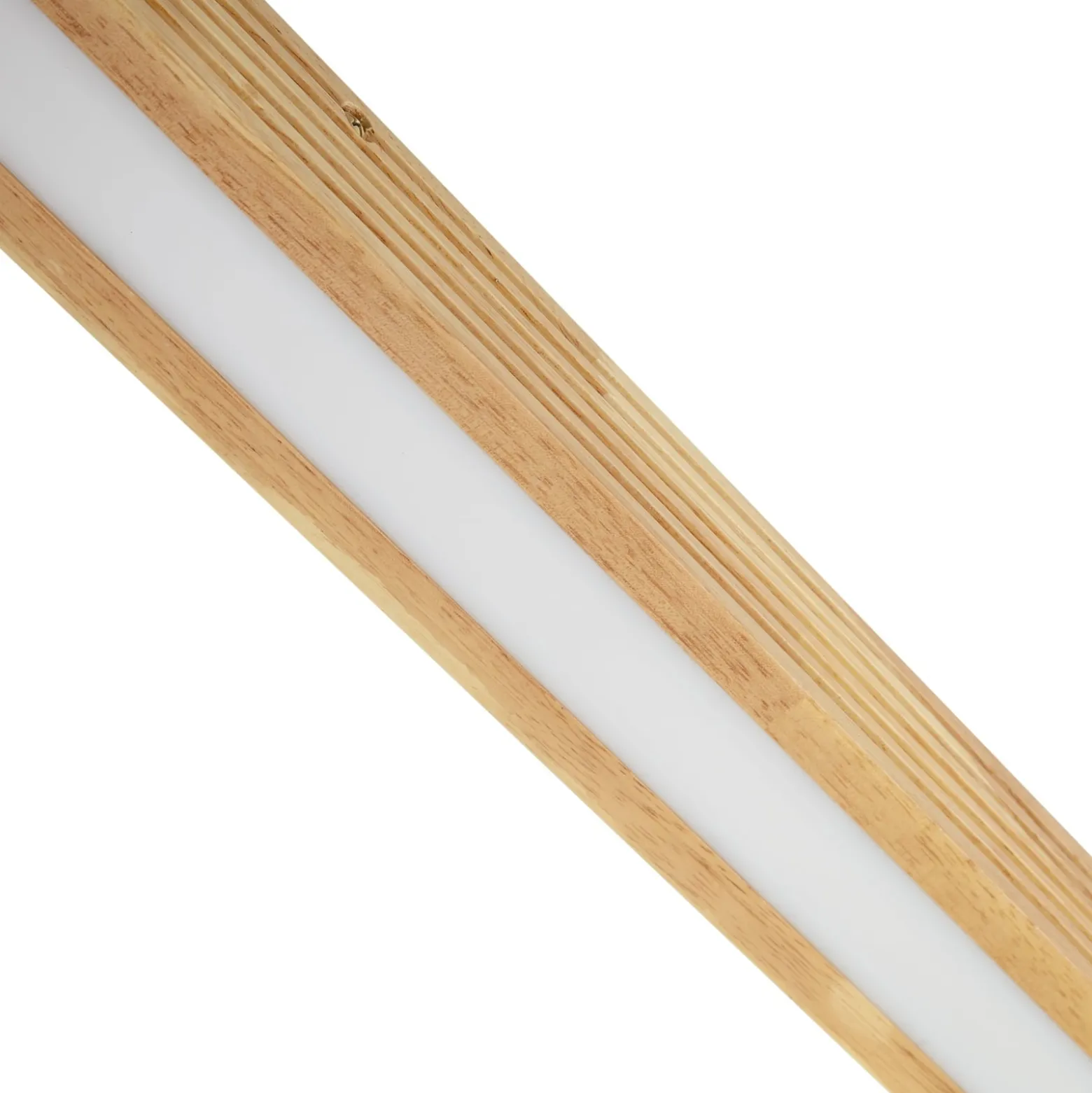 Lucande LED-kattovalaisin Emara, vaalea puu, tammi, himmennettävä