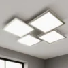 Lucande LED-kattovalaisin Ilira, 4-valaisin, hopea, CCT, himmennettävä