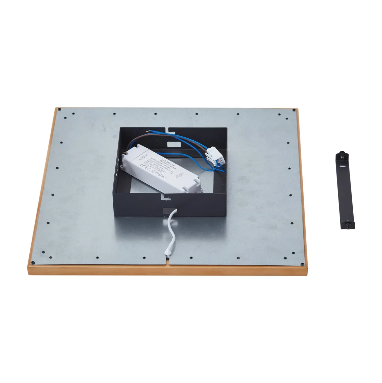 Lucande LED-kattovalaisin Joren, 42 cm, puu, CCT, kaukosäädin