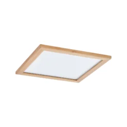 Lucande LED-kattovalaisin Joren, 42 cm, puu, CCT, kaukosäädin