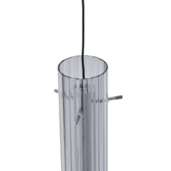 Lucande LED-kattovalaisin Korvitha, 8-lamppuinen, harmaa, lasi