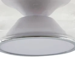 Lucande LED-kattovalaisin Orasa, lasi, valkoinen/selkeä, Ø 43 cm