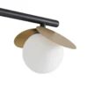 Lucande LED-kattovalaisin Pallo, 4-valo, musta/kulta, lasi