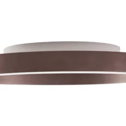 Lucande LED-kattovalaisin Rotundo, halkaisija 40 cm, ruskea, himmennettävä